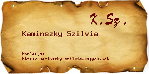 Kaminszky Szilvia névjegykártya