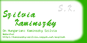 szilvia kaminszky business card